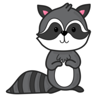 raccoon doodle cartoon png