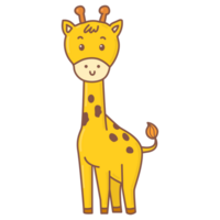 giraffa scarabocchio cartone animato png