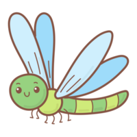 libellula scarabocchio cartone animato png