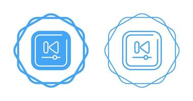 Video Previous Track Square Vector Icon