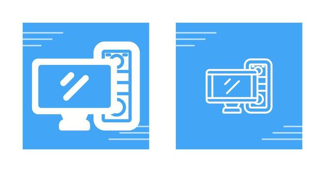 icono de vector de computadora