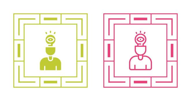 visual pensando vector icono