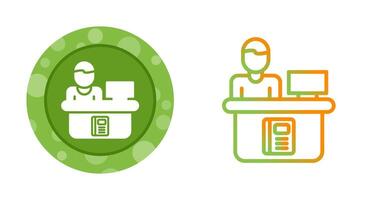 Library Reference Desk Vector Icon