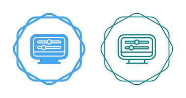 icono de vector de computadora de escritorio