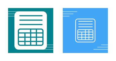 Spreadsheet Vector Icon