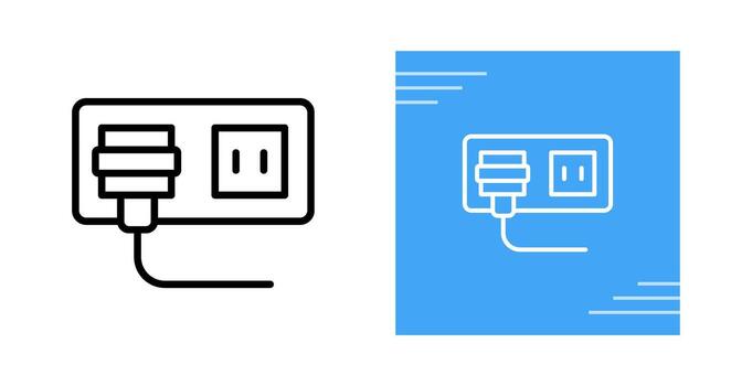 icono de vector de enchufe