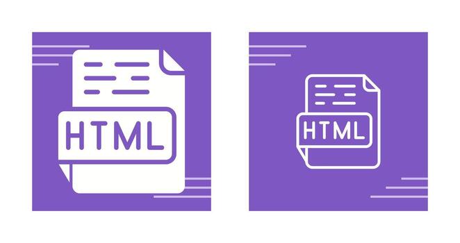 icono de vector html