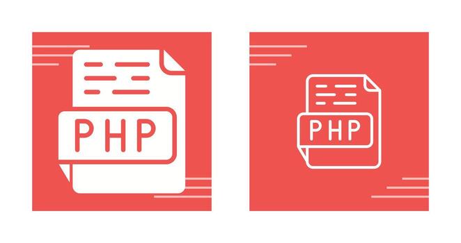 icono de vector de php
