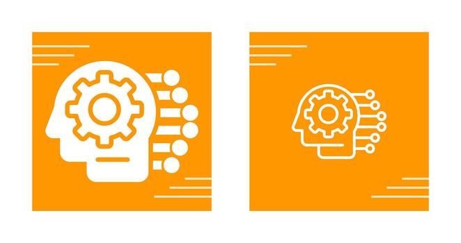 icono de vector de aprendizaje automático