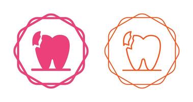 Broken Teeth Vector Icon