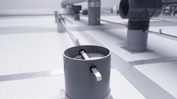 Automatic damper valve controlled by the machine. photo