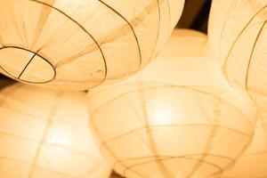 Paper lantern background. Beautiful paper lantern glowing. photo