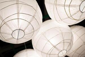 Paper lantern background. Beautiful paper lantern glowing. photo