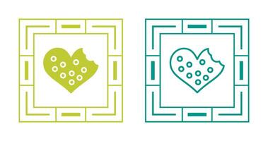 Heart shaped cookies Vector Icon