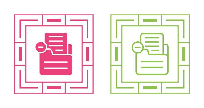 documento eliminar vector icono