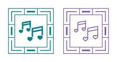 romántico música vector icono