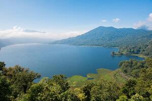 View of Lake Buyan on Bali island, Indonesia. photo