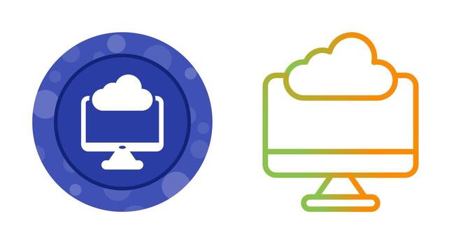 icono de vector de computación de borde