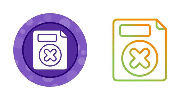 Delete Button Vector Icon