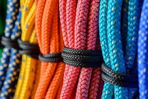 AI generated Colored ropes tied together photo