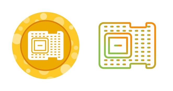icono de vector de procesador