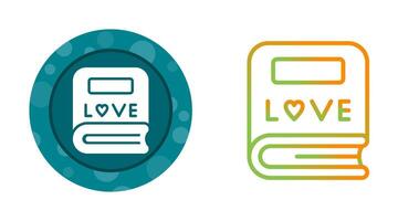 Love story book Vector Icon