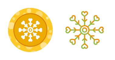 Love snowflake Vector Icon