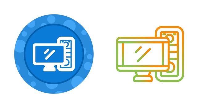 icono de vector de computadora