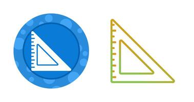 Triangular Ruler Vector Icon