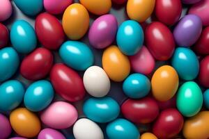 AI generated Colorful easter eggs photo