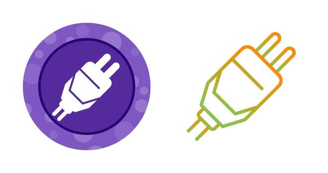 icono de vector de enchufe