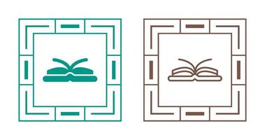 icono de vector de libro abierto