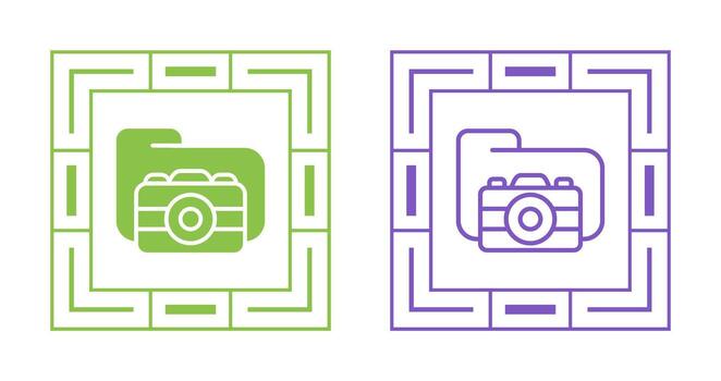 documento cámara vector icono