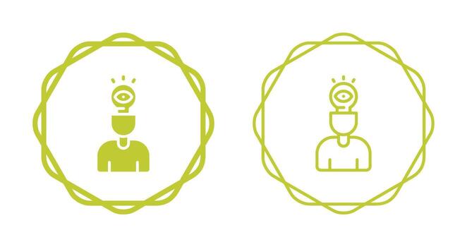 visual pensando vector icono