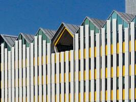 Colorful abstract patterns of Building Exterior. photo
