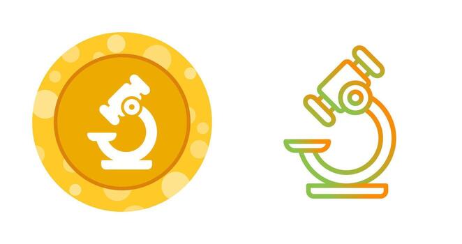 icono de vector de microscopio