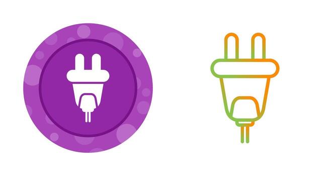 icono de vector de enchufe