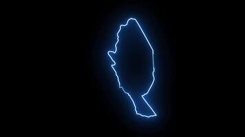 map of kitui in kenya with glowing neon effect video