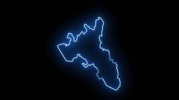 map of Nakuru in kenya with glowing neon effect video