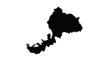 animación formando un mapa de fukui prefectura en Japón video