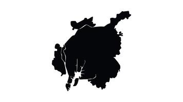 animación formando un mapa de nagoya en Japón video