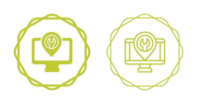 icono de vector de computadora