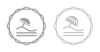 icono de vector de playa