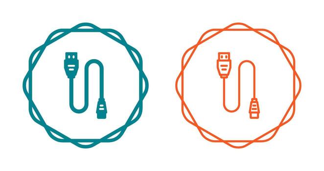 Printer Cable Vector Icon