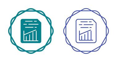 Document Insert Graph Vector Icon