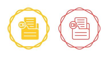 Document Insert Video Vector Icon