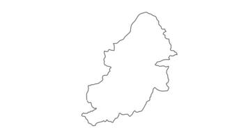 animado esboço mapa do Birmingham dentro Inglaterra video