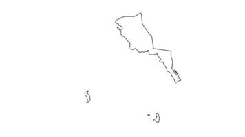animated sketch map of Ensenada in mexico video