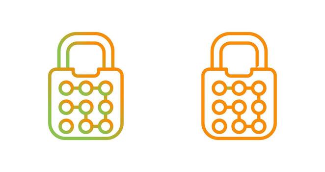 icono de vector de bloqueo de patrón