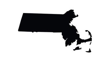 animation formant une carte de le Etat de Massachusetts video